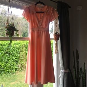 Vintage coral pink dress